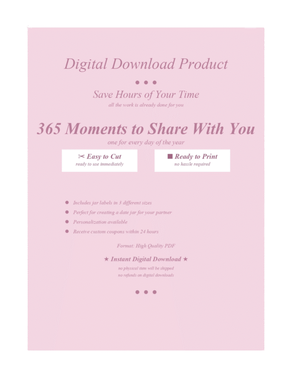 365 Moments to Share With You (Date Jar Printable) - Image 6