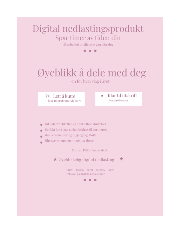 365 øyeblikk å dele med deg (utskrivbar datekrukke) - Image 6